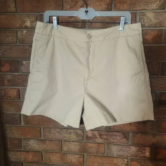 OVS Classic Tailored Fit Cotton Twill Shorts - Tan - Size 12 (Euro Size 44) - Picture 5 of 10
